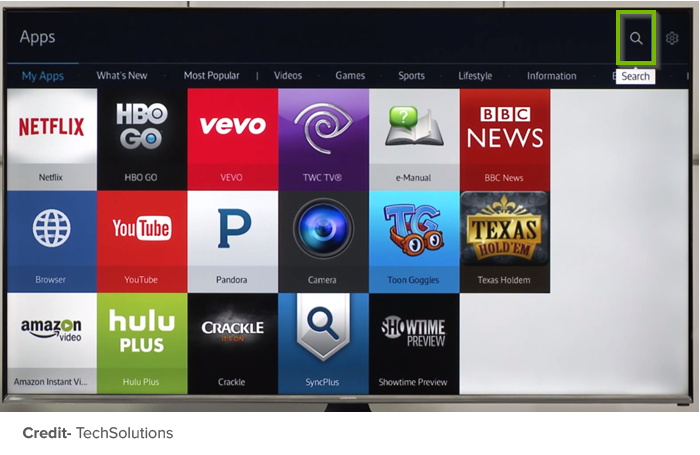 add apps to Samsung TV