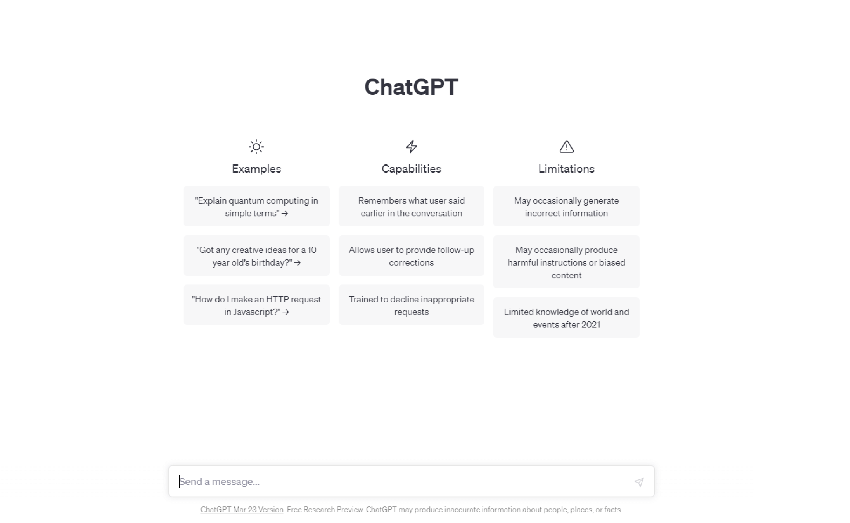 openAI text chat
