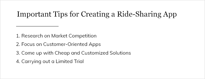 Important Tips for Creating a Ride-Sharing AppÂ